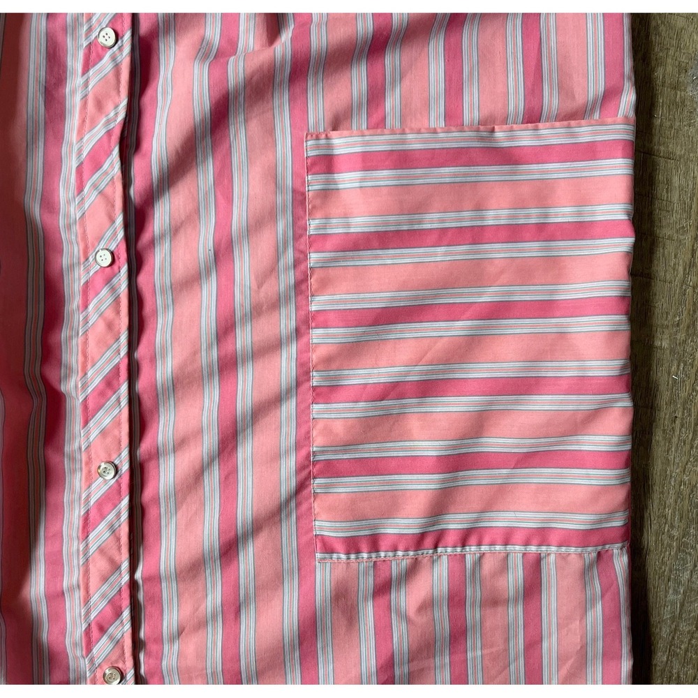 Vintage Pink striped House Coat Robe by Model Coat size M - Picture 5 of 6